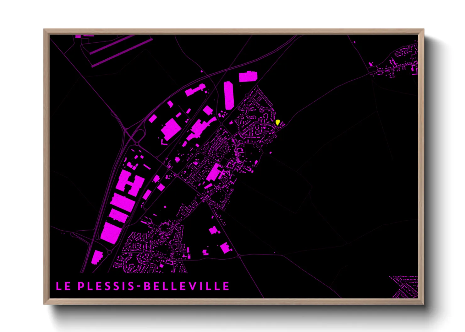 Une affiche de carte sur Le Plessis-Belleville
