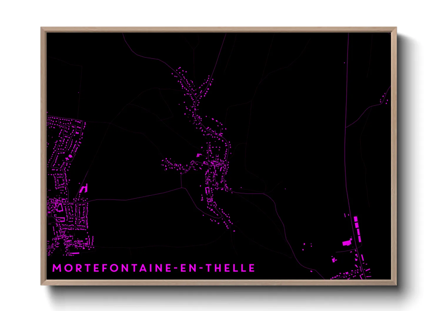 Une affiche de carte sur Mortefontaine-en-Thelle