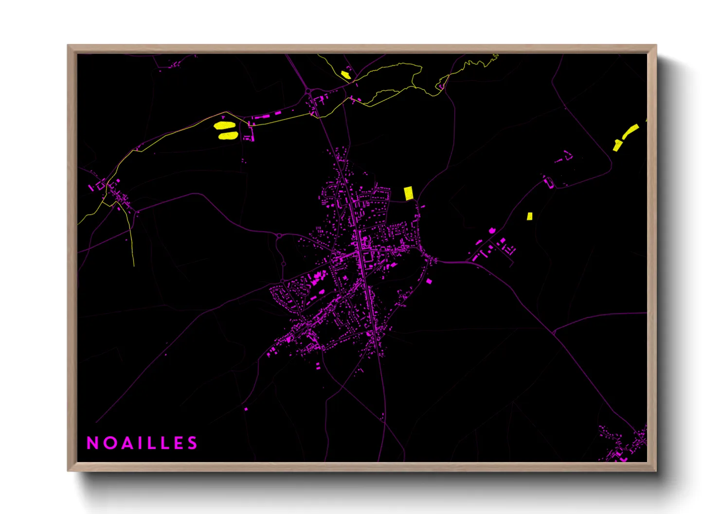 Une affiche de carte sur Noailles