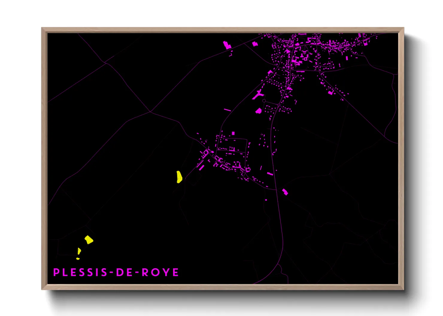 Une affiche de carte sur Plessis-de-Roye