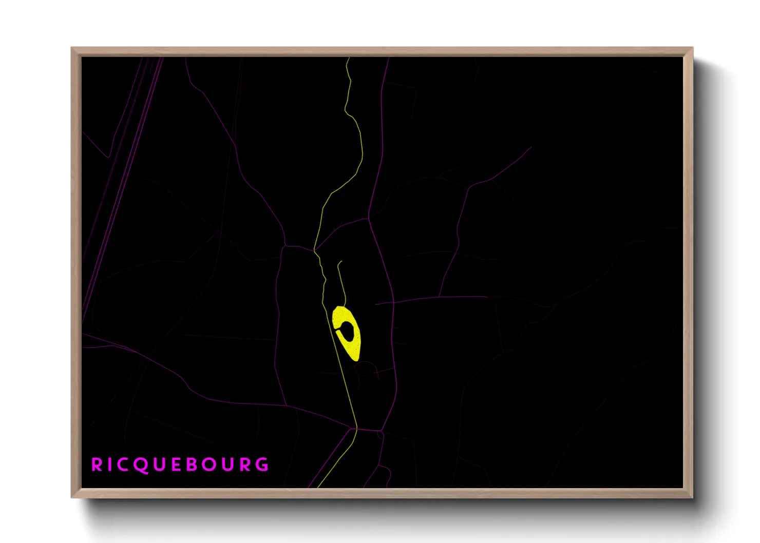 Une affiche de carte sur Ricquebourg