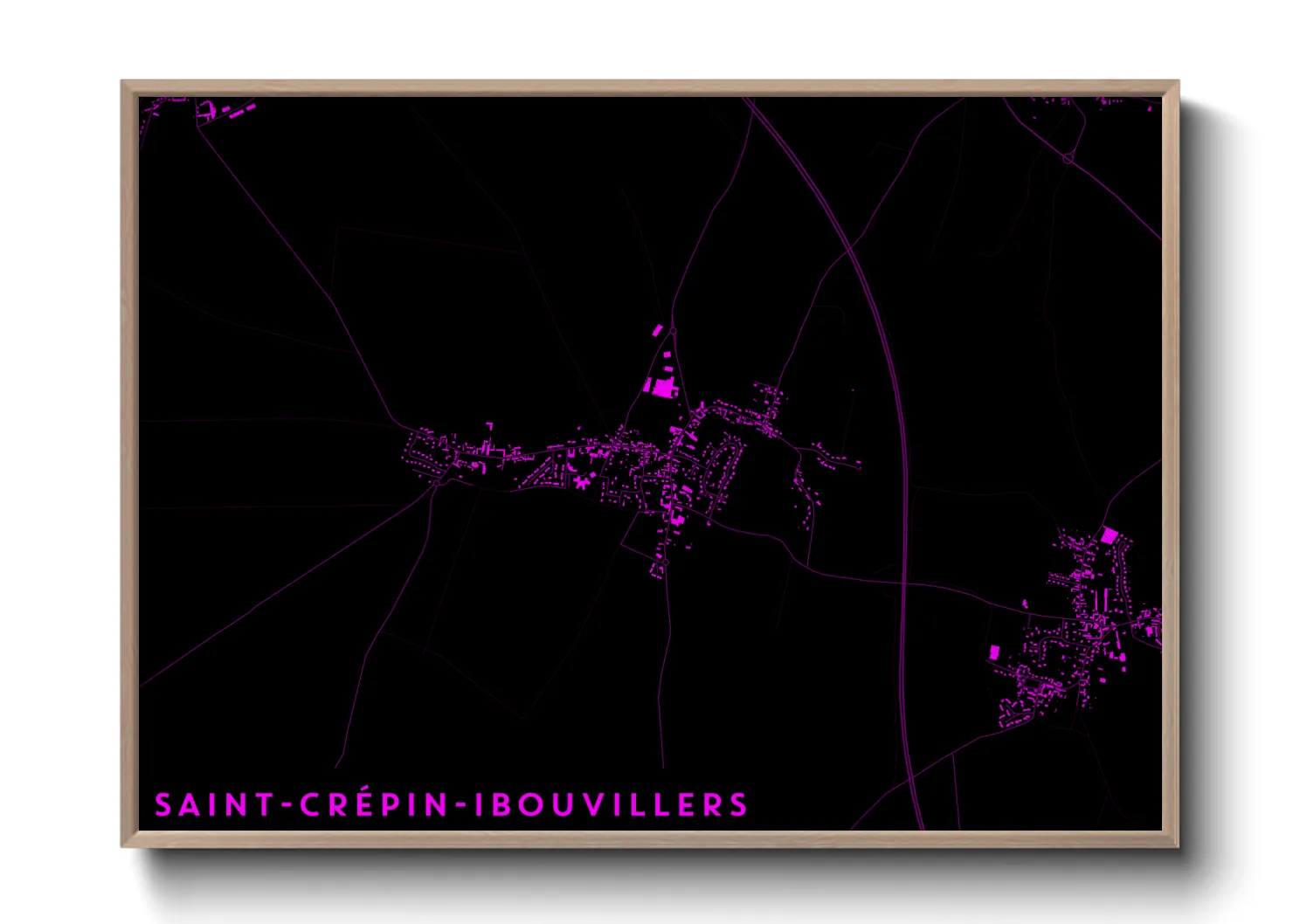 Une affiche de carte sur Saint-Crépin-Ibouvillers