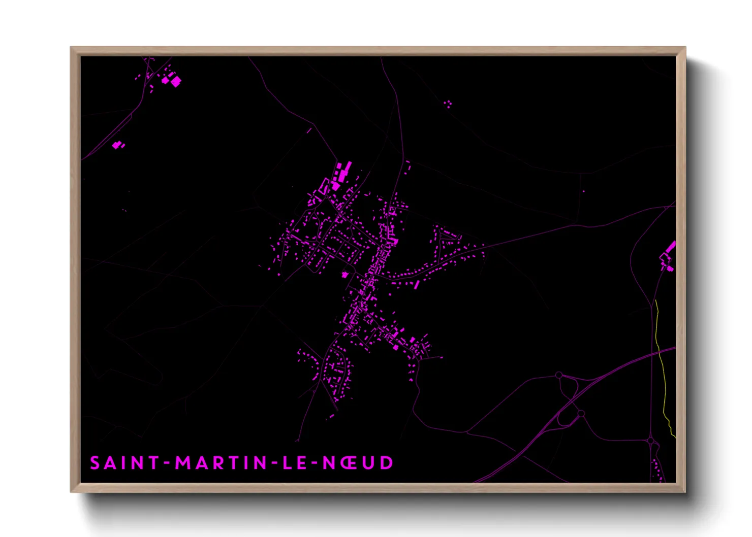 Une affiche de carte sur Saint-Martin-le-Nœud