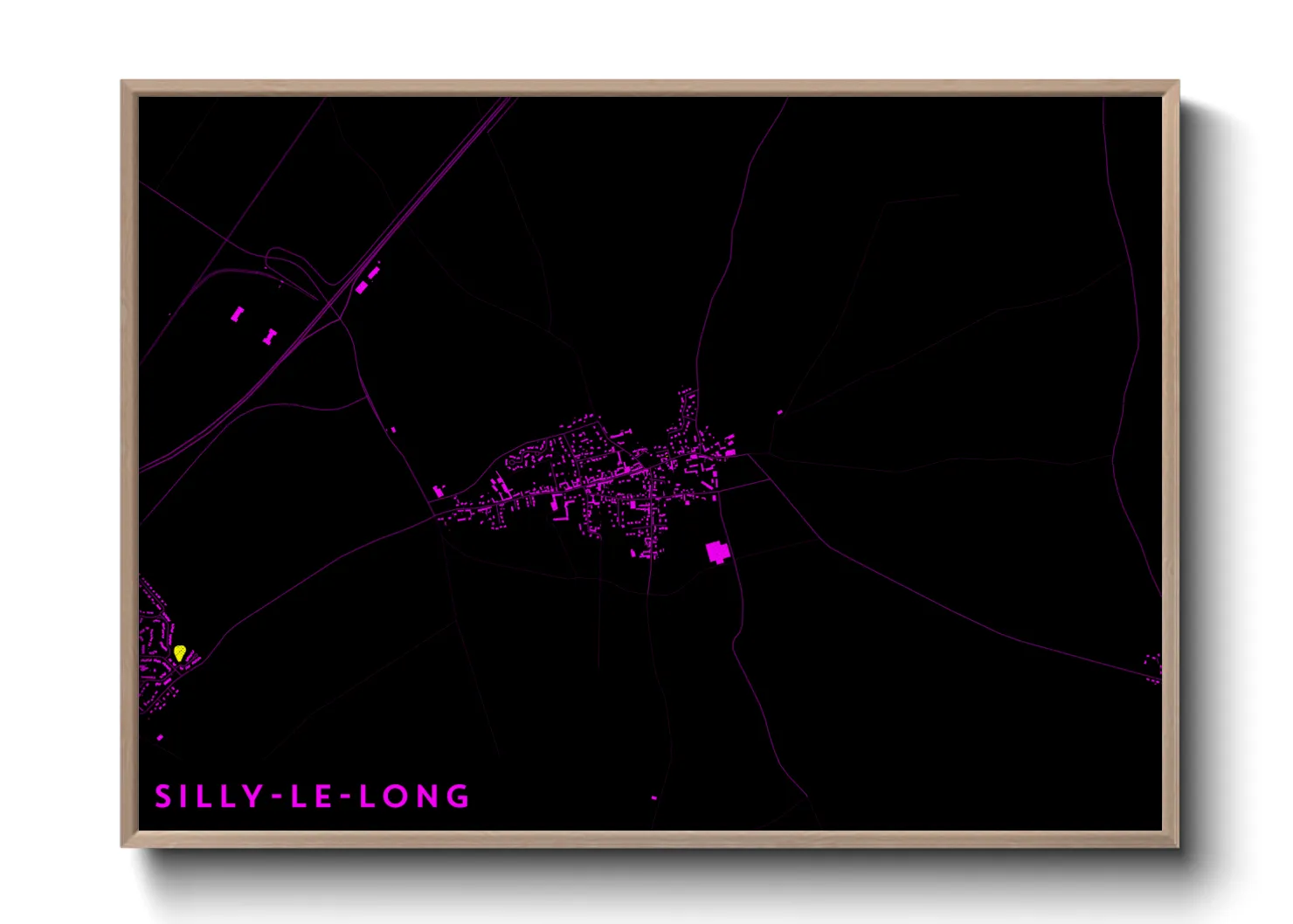 Une affiche de carte sur Silly-le-Long