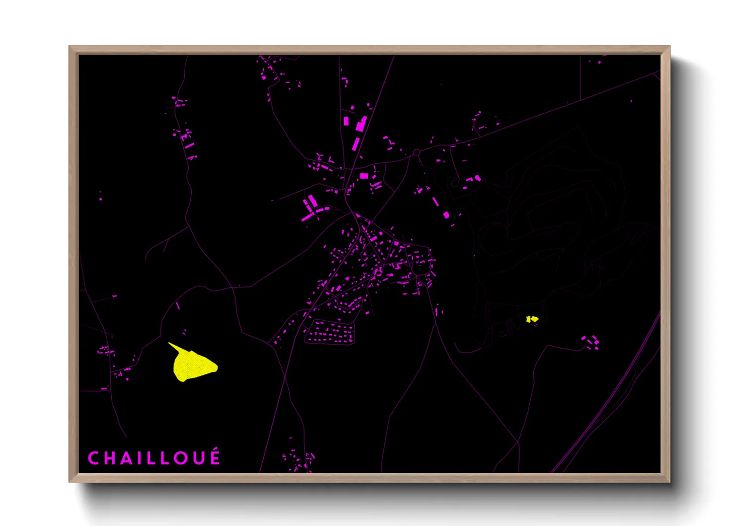 Une affiche de carte sur Chailloué