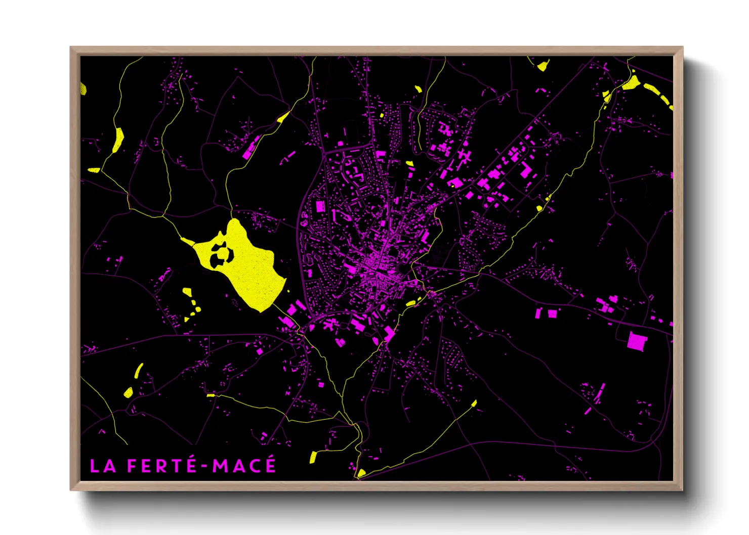 Une affiche de carte sur La Ferté-Macé