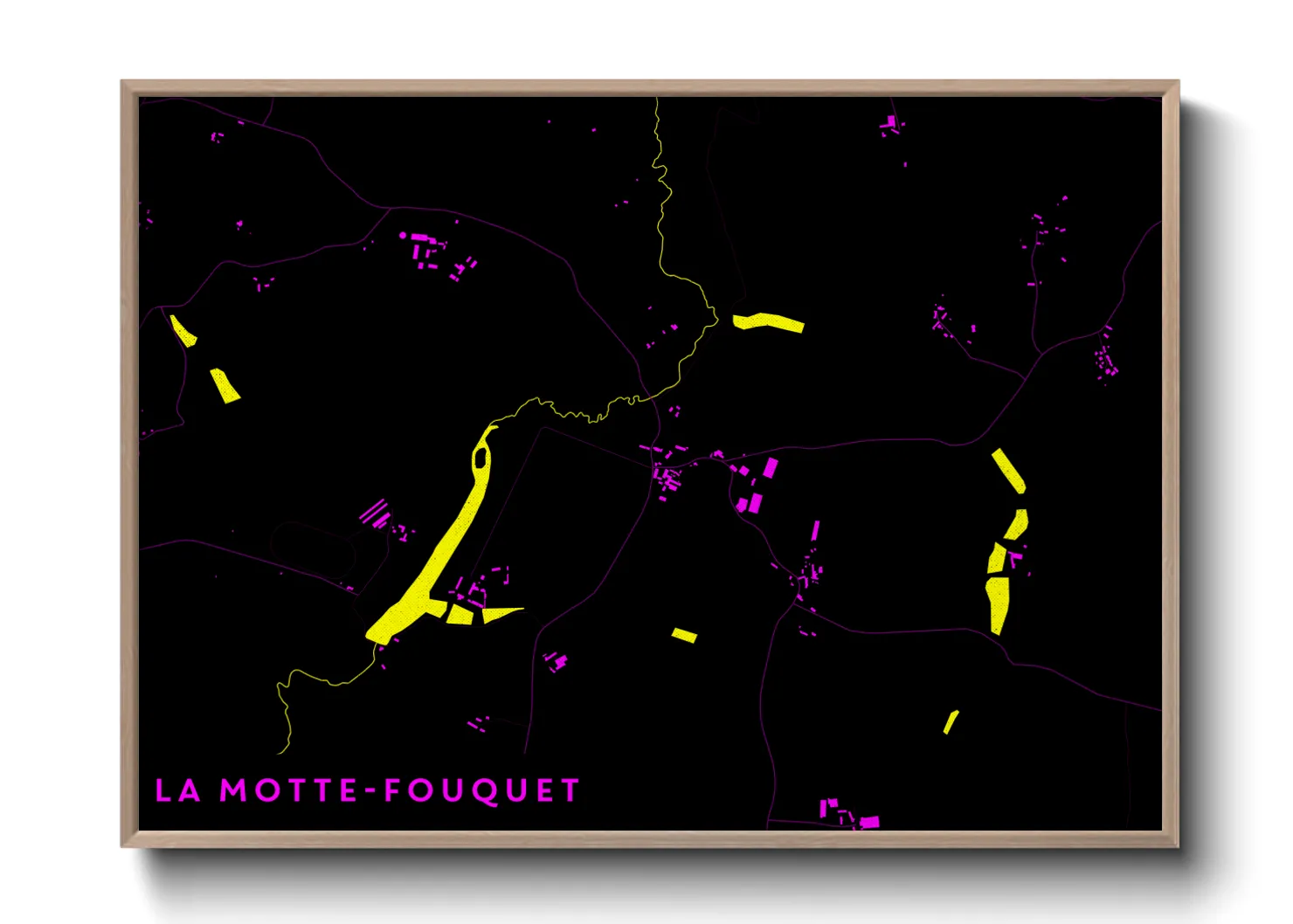 Une affiche de carte sur La Motte-Fouquet