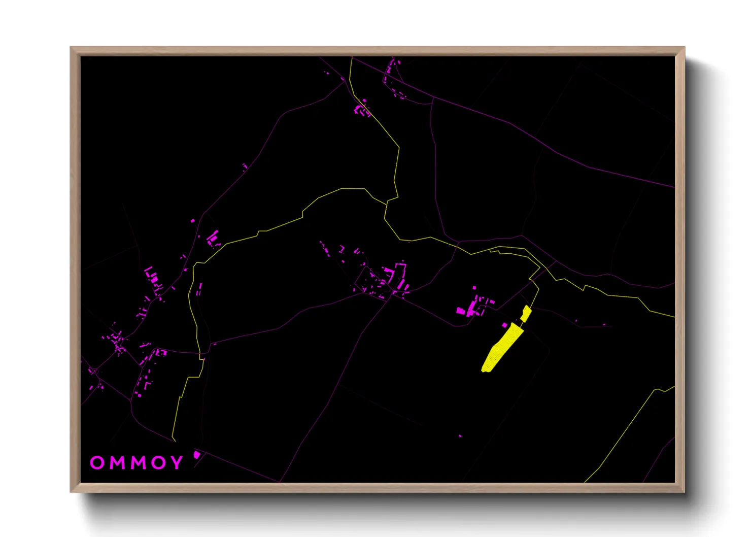 Une affiche de carte sur Ommoy