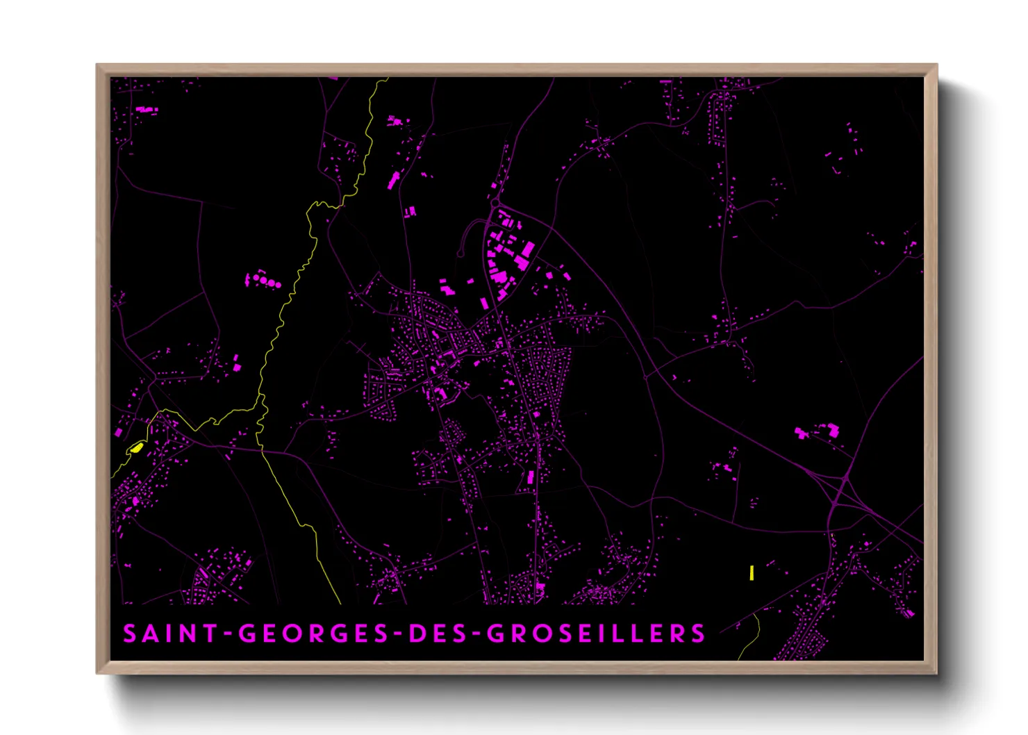 Une affiche de carte sur Saint-Georges-des-Groseillers