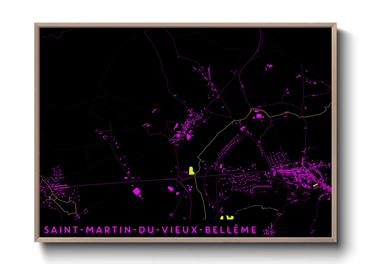 Une affiche de carte sur Saint-Martin-du-Vieux-Bellême