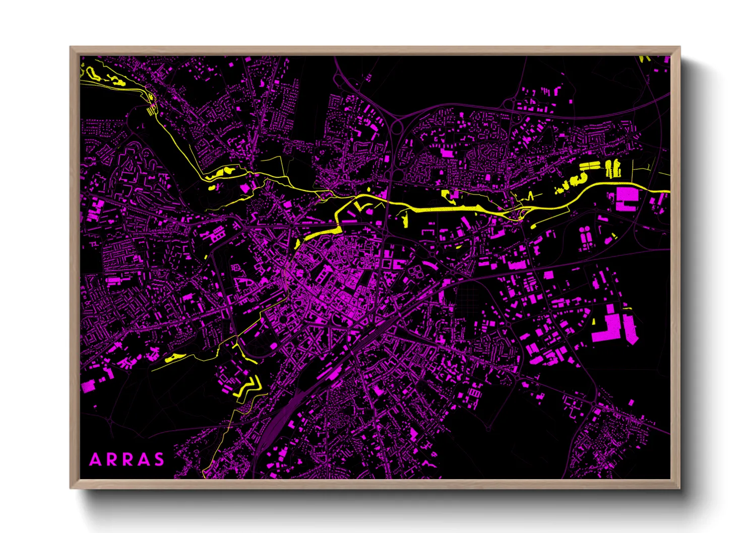 Une affiche de carte sur Arras