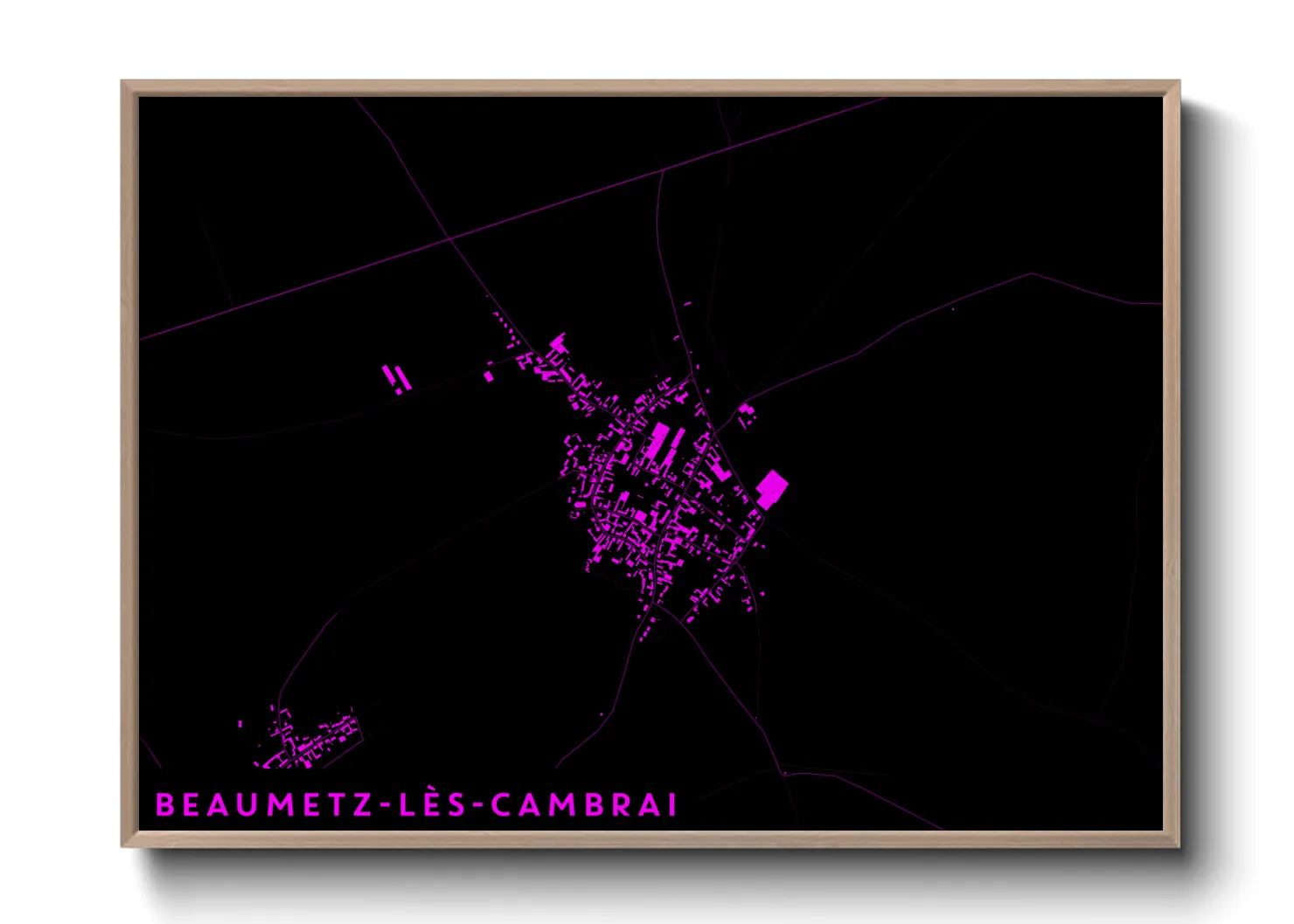 Une affiche de carte sur Beaumetz-lès-Cambrai