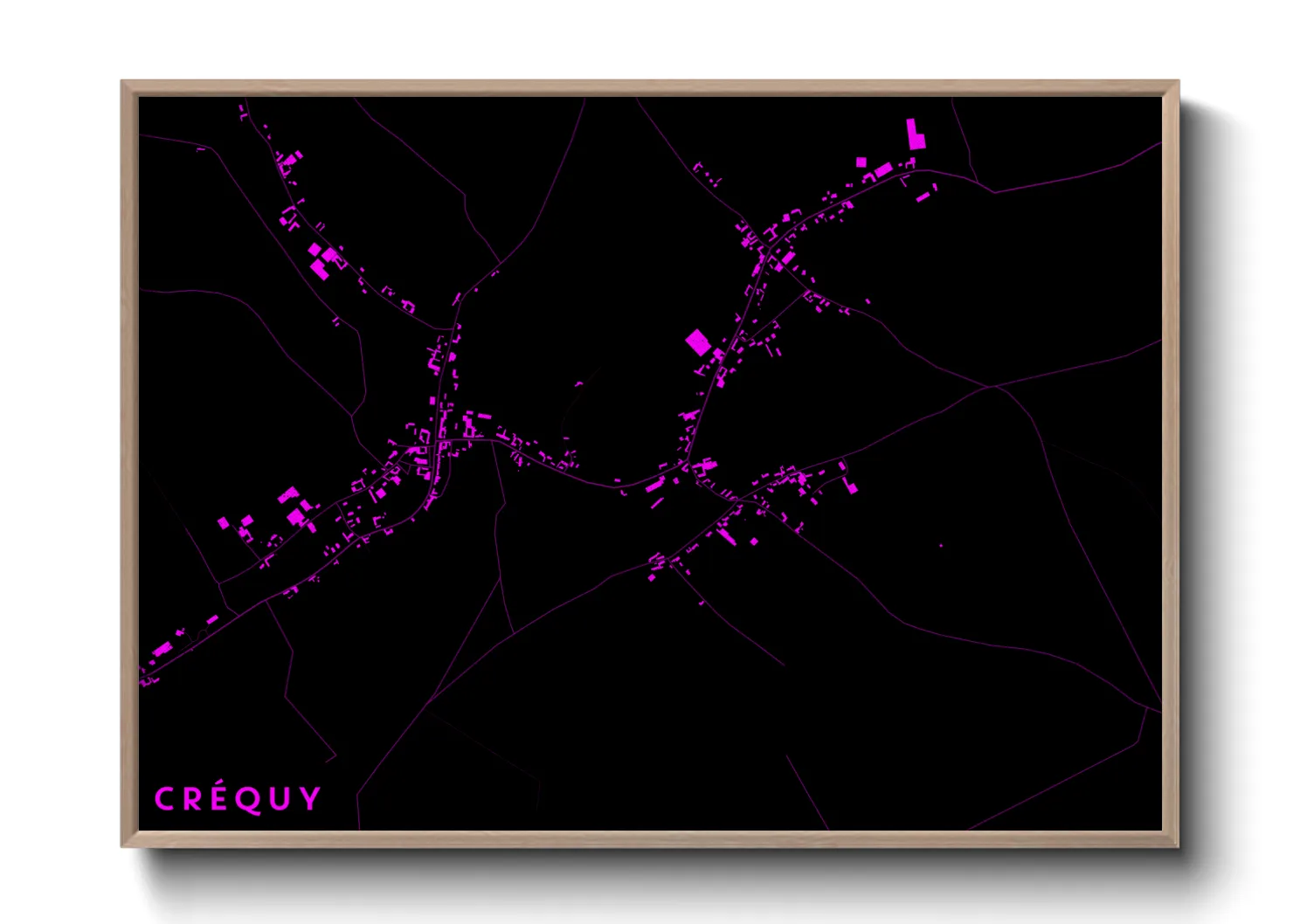 Une affiche de carte sur Créquy