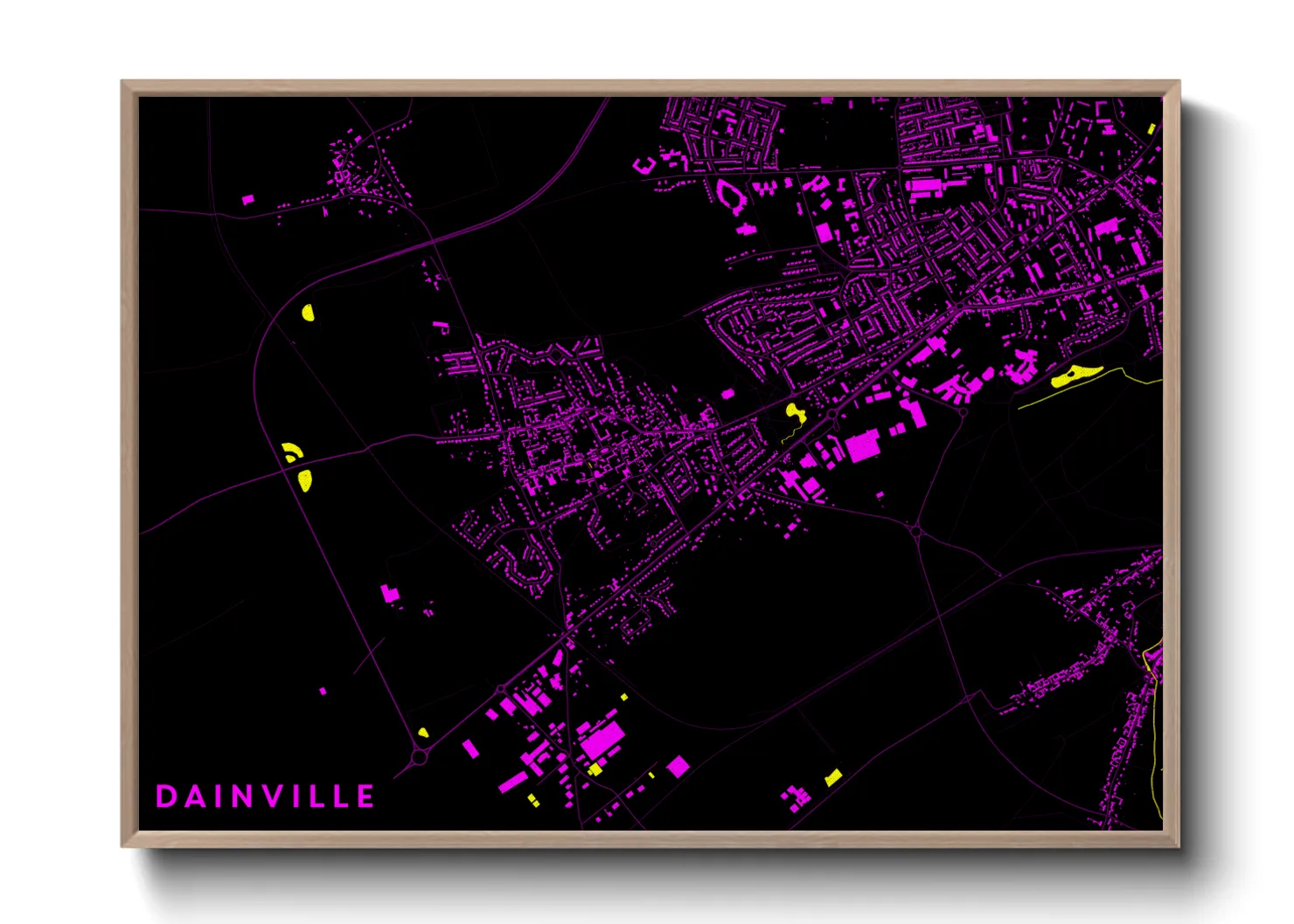 Une affiche de carte sur Dainville
