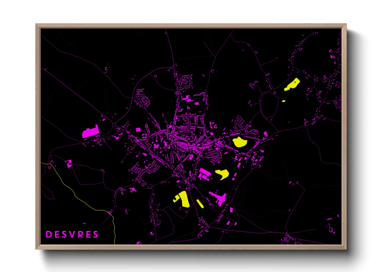 Une affiche de carte sur Desvres