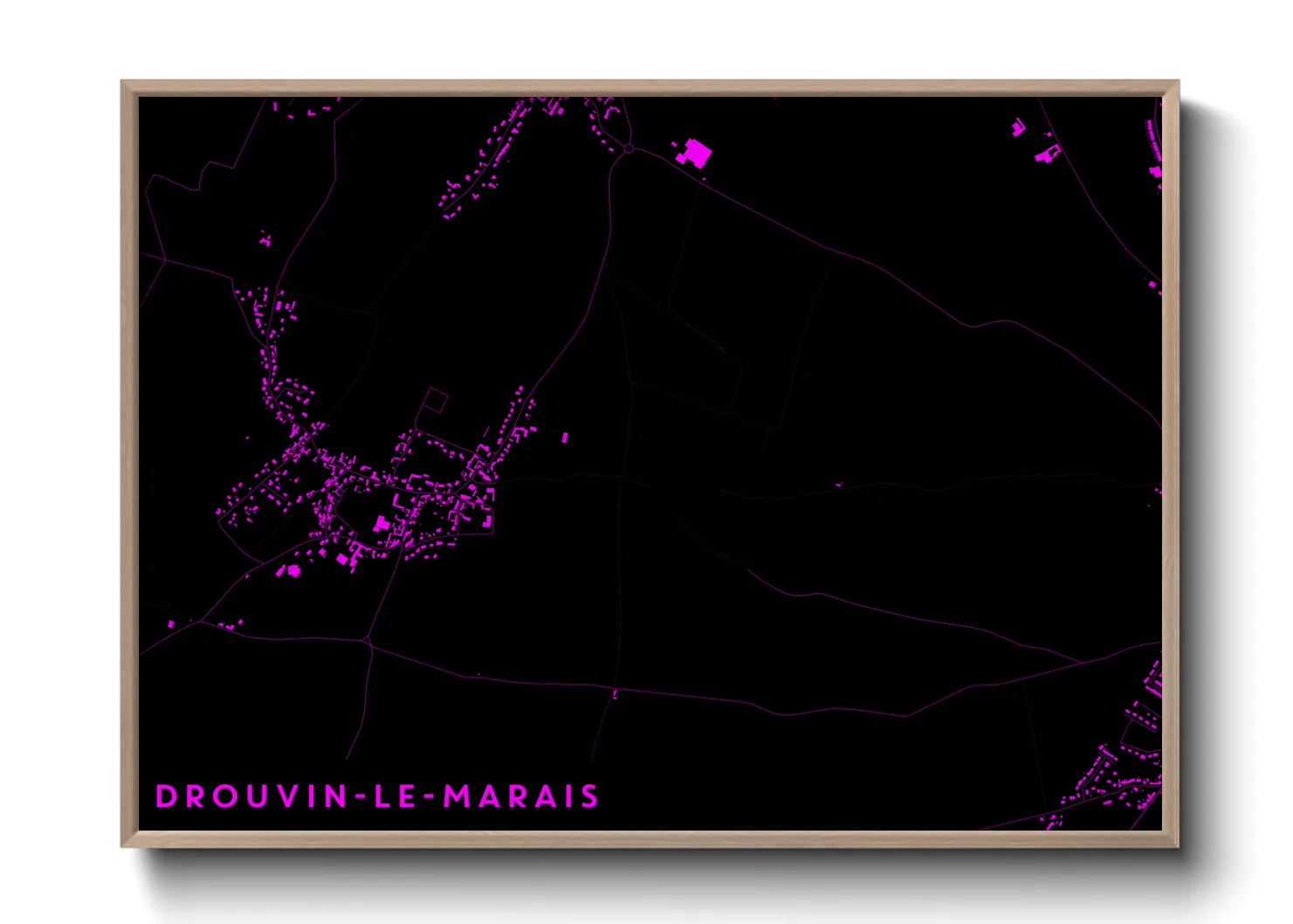Une affiche de carte sur Drouvin-le-Marais