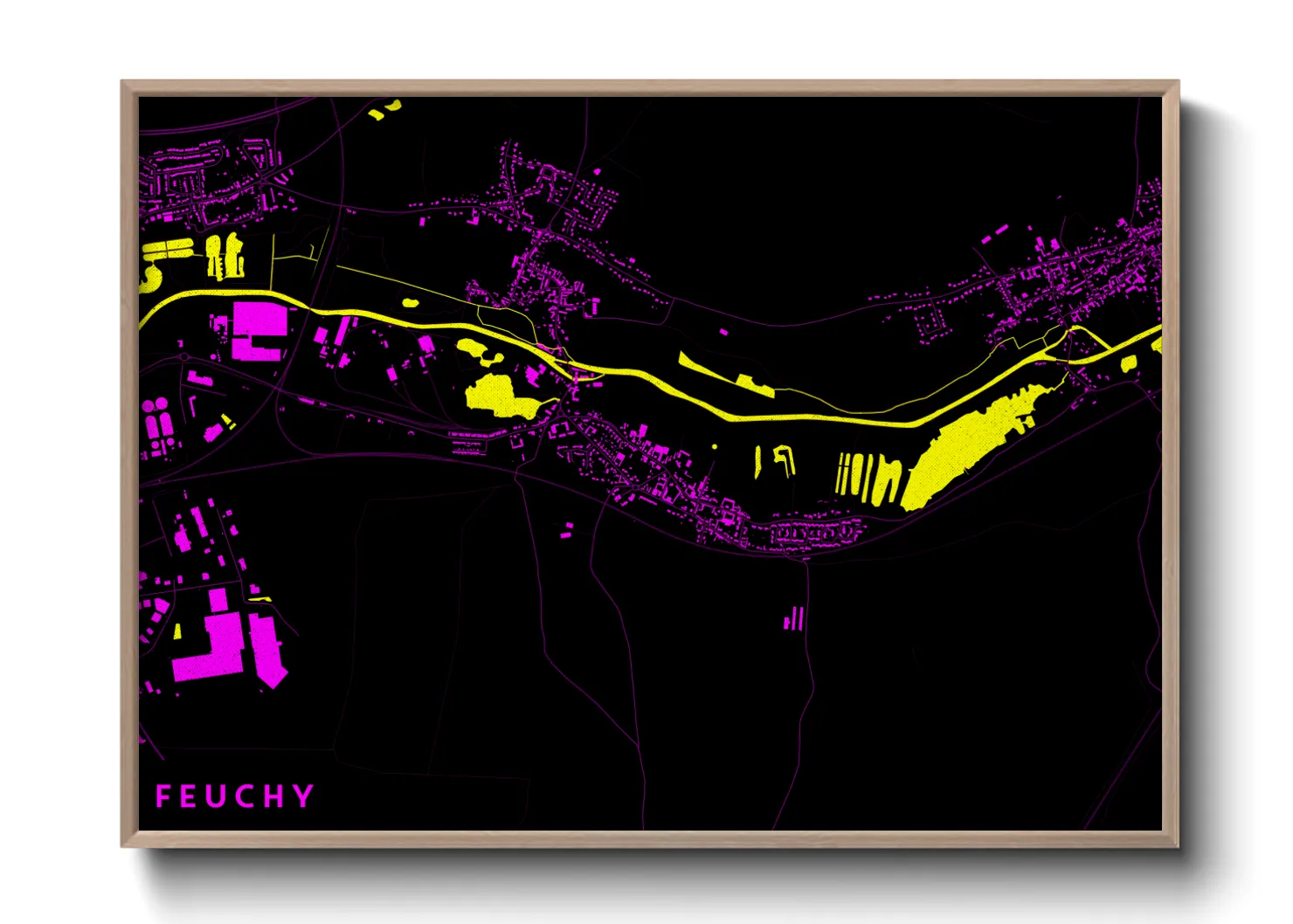 Une affiche de carte sur Feuchy