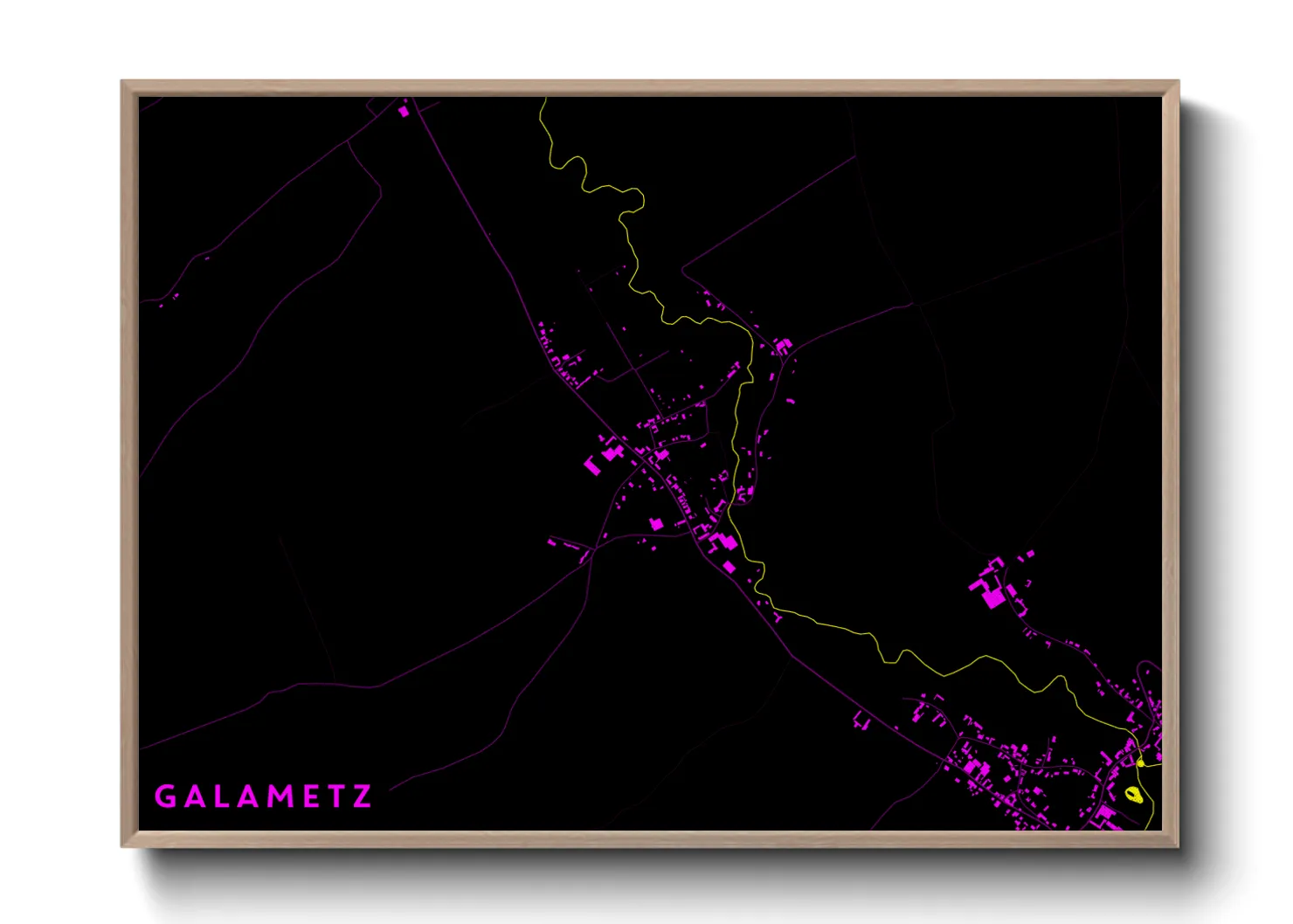 Une affiche de carte sur Galametz