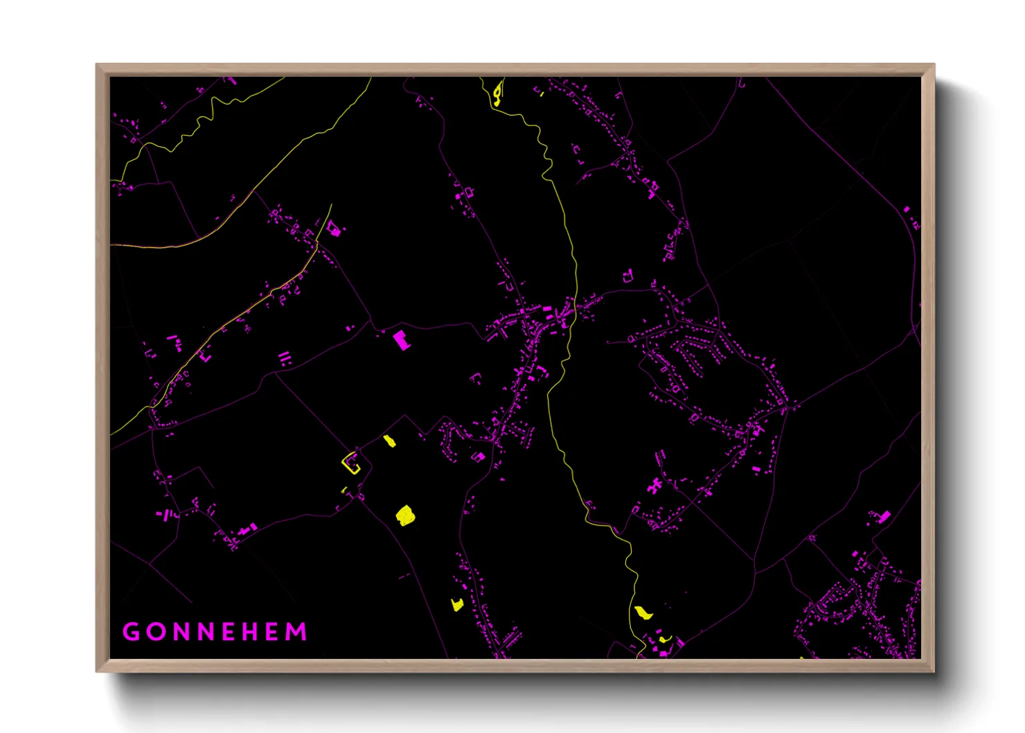 Une affiche de carte sur Gonnehem