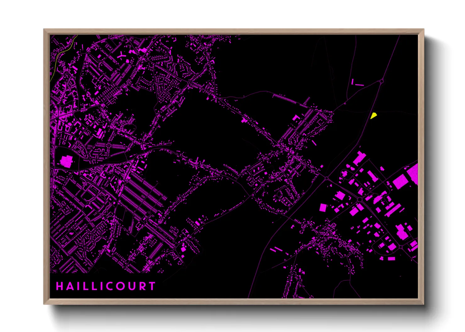 Une affiche de carte sur Haillicourt