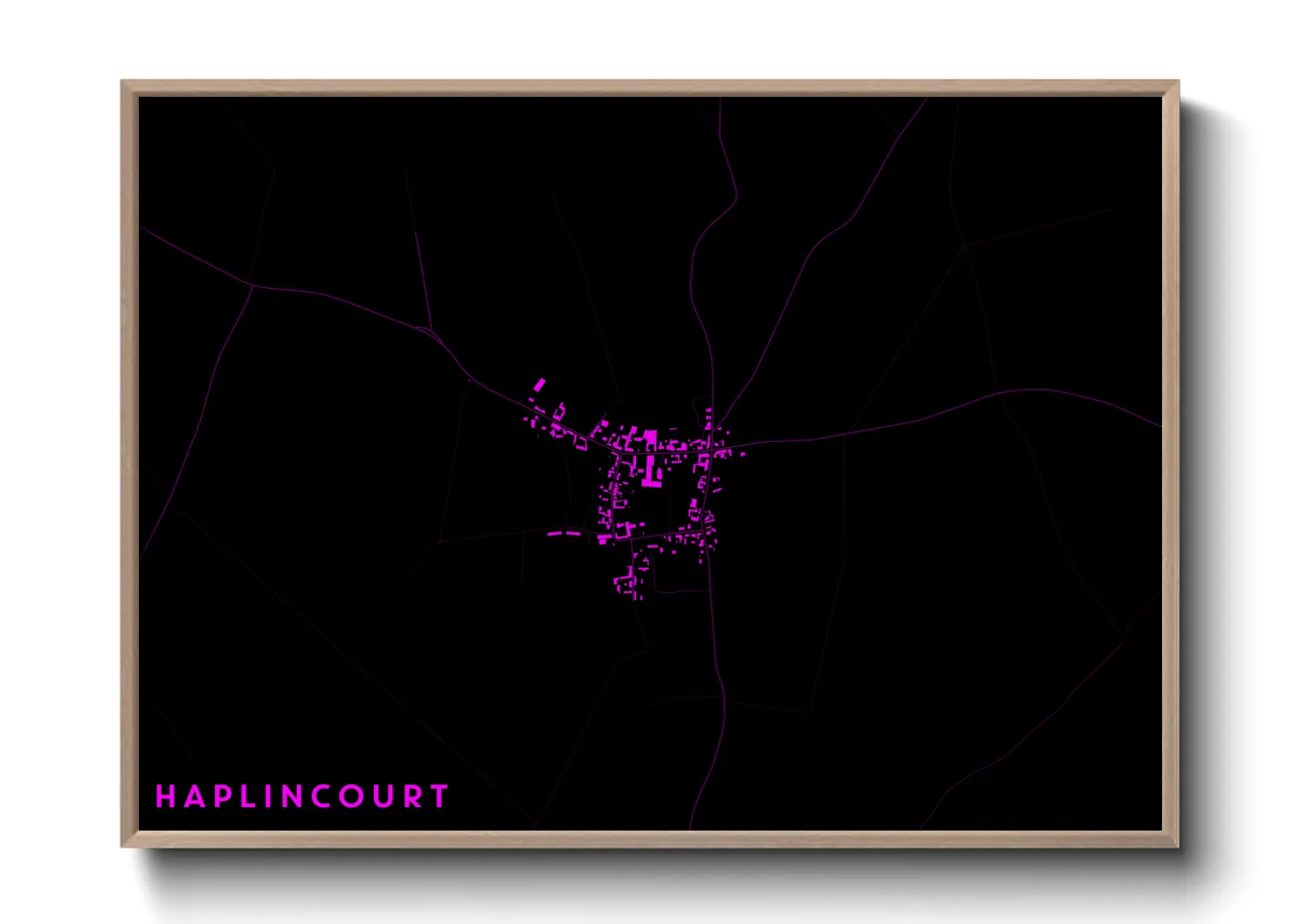 Une affiche de carte sur Haplincourt