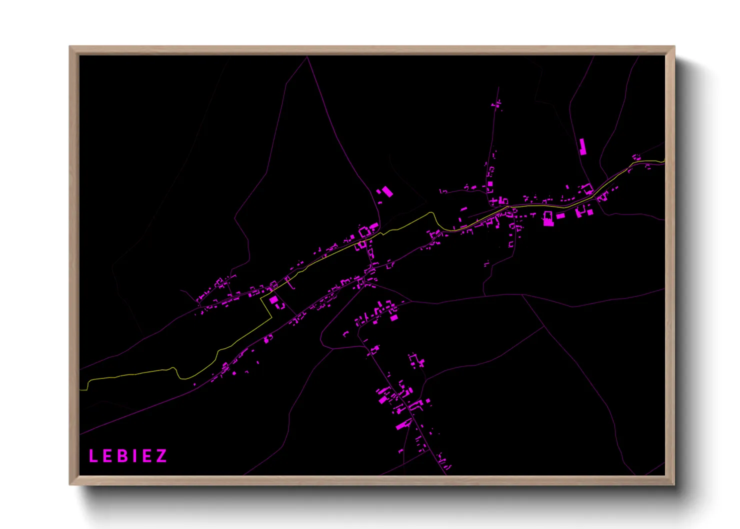 Une affiche de carte sur Lebiez