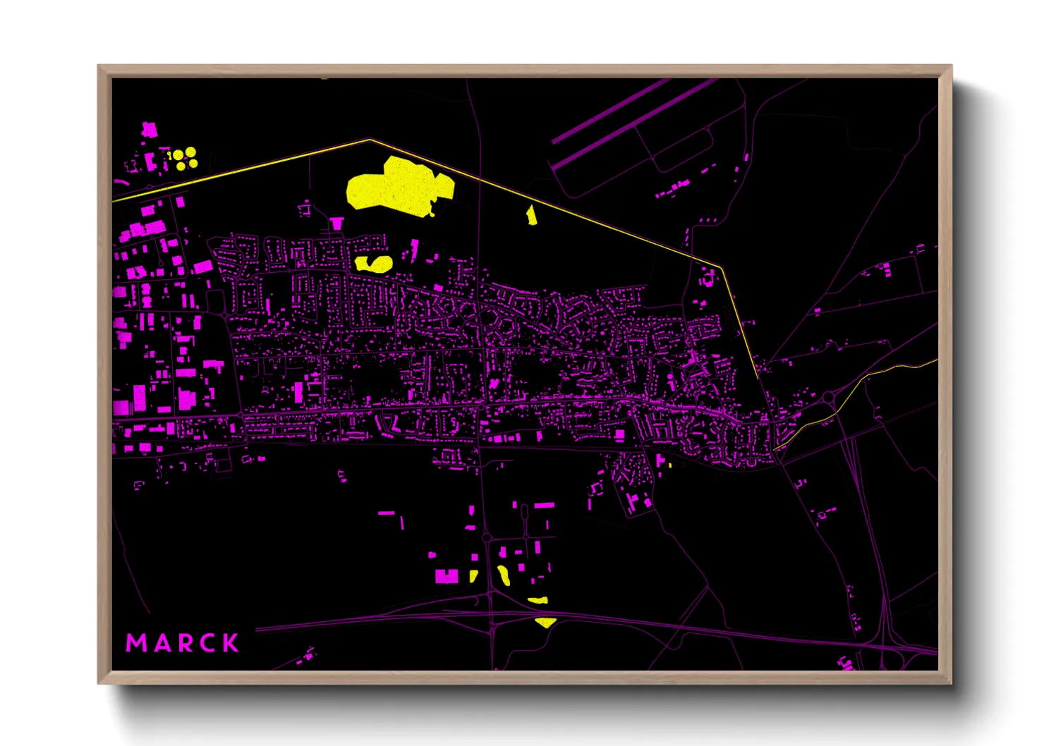 Une affiche de carte sur Marck