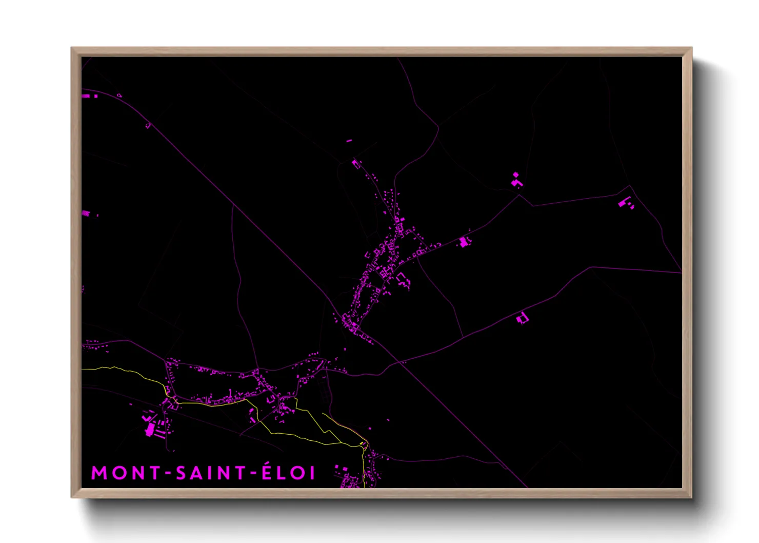 Une affiche de carte sur Mont-Saint-Éloi