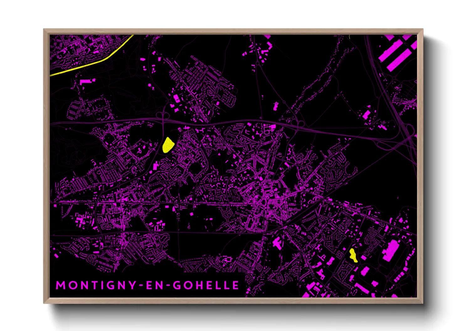 Une affiche de carte sur Montigny-en-Gohelle