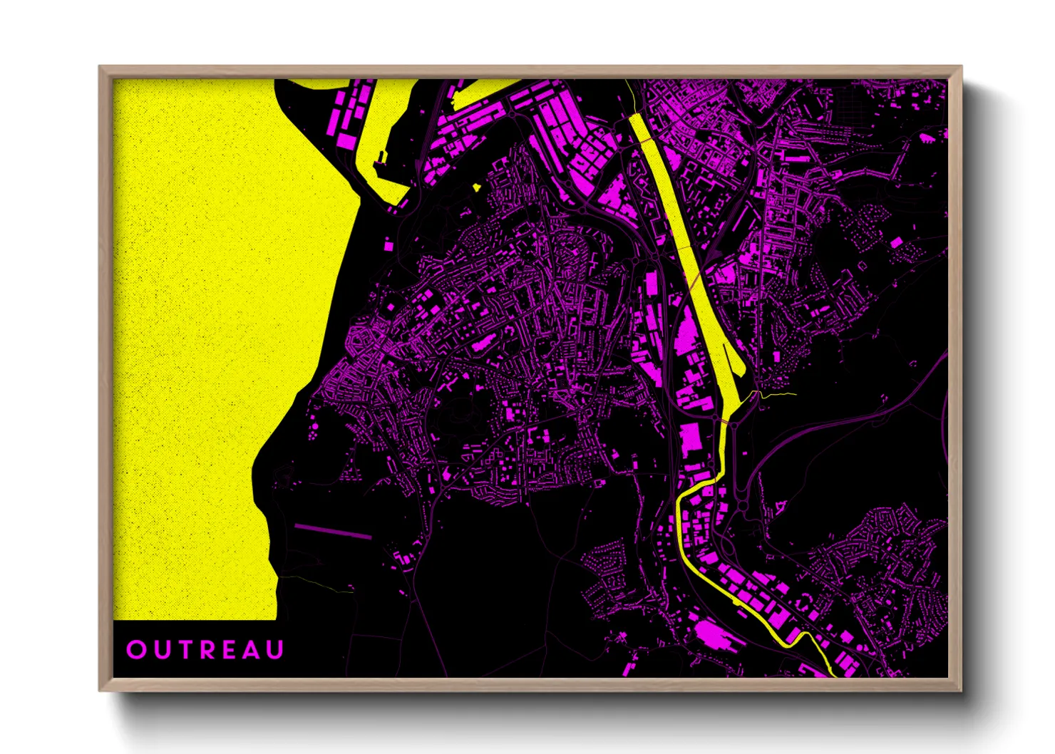 Une affiche de carte sur Outreau