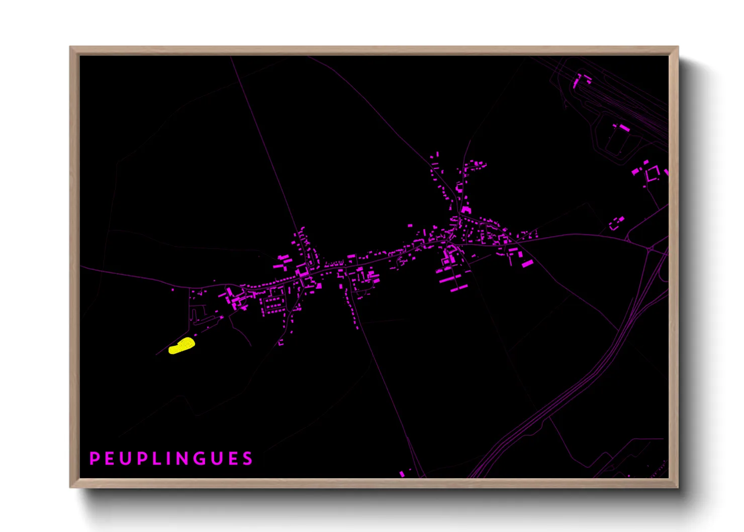 Une affiche de carte sur Peuplingues