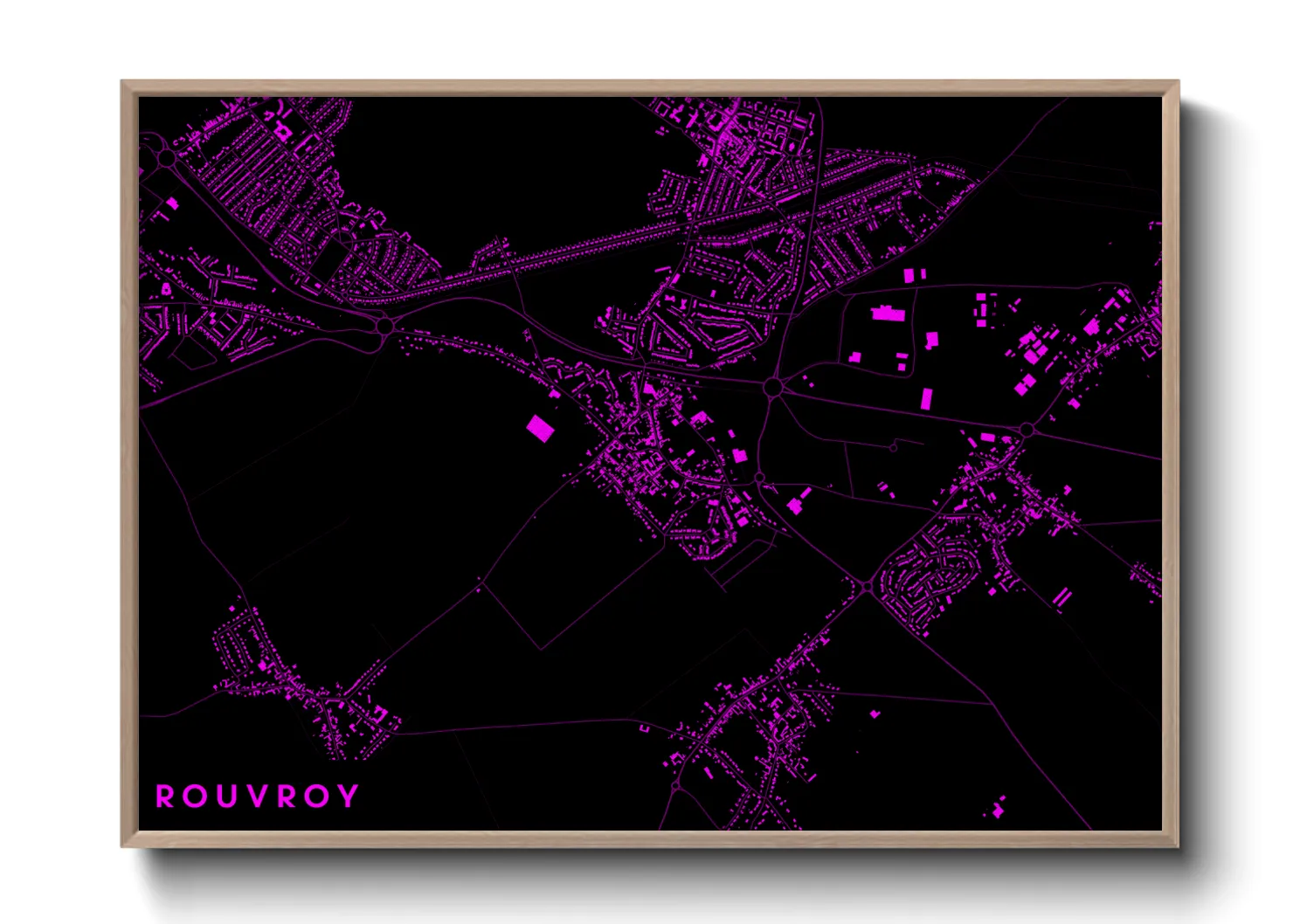 Une affiche de carte sur Rouvroy