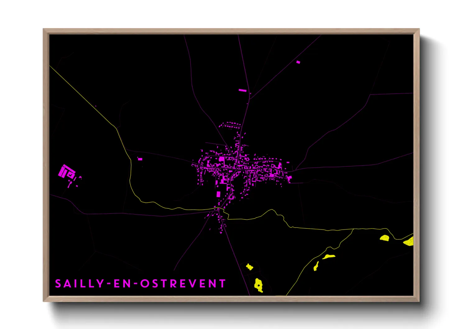 Une affiche de carte sur Sailly-en-Ostrevent