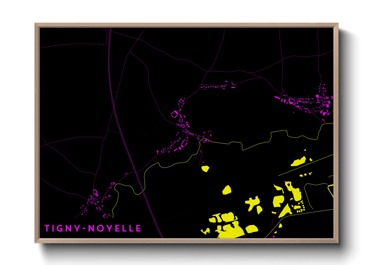 Une affiche de carte sur Tigny-Noyelle