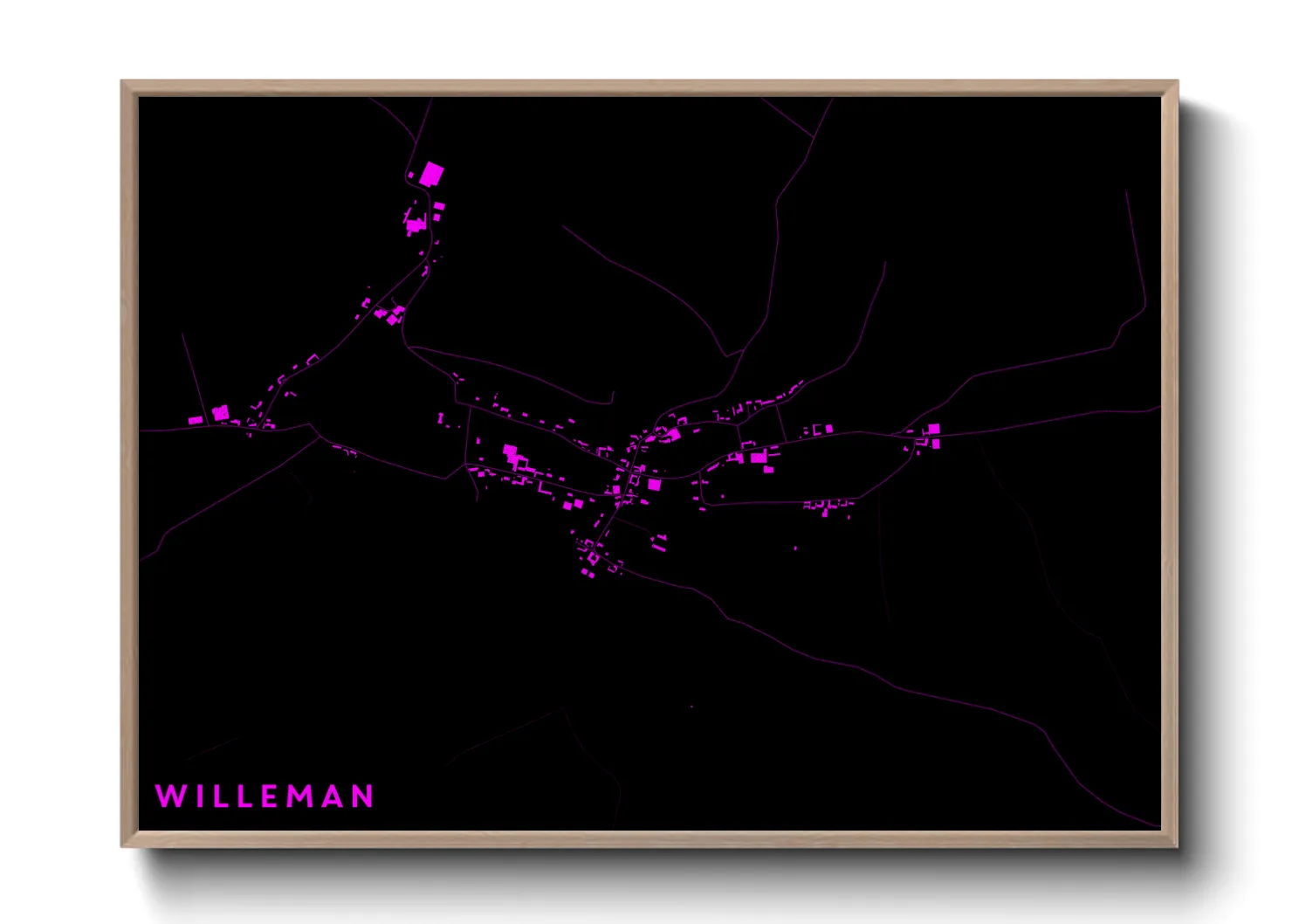 Une affiche de carte sur Willeman