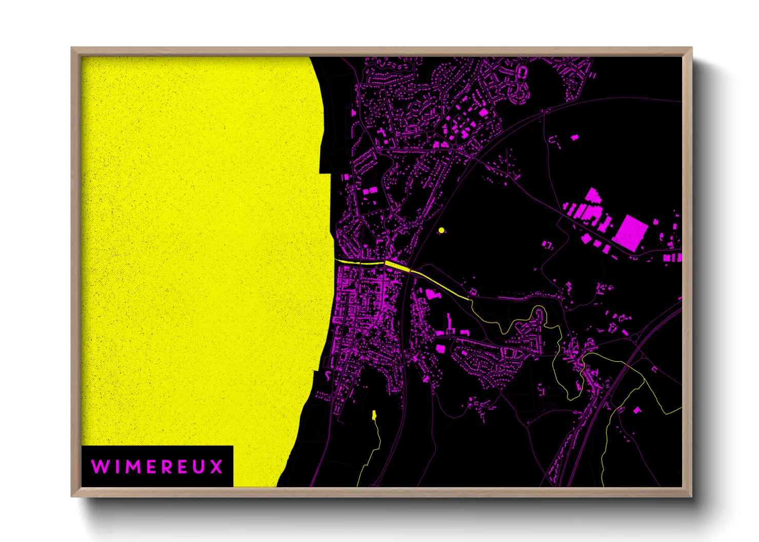 Une affiche de carte sur Wimereux