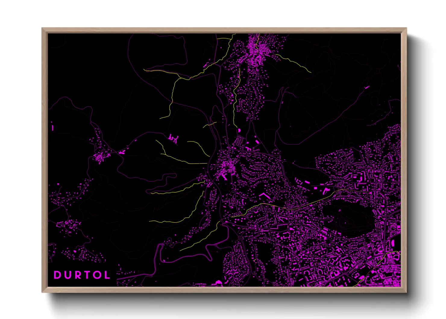 Une affiche de carte sur Durtol