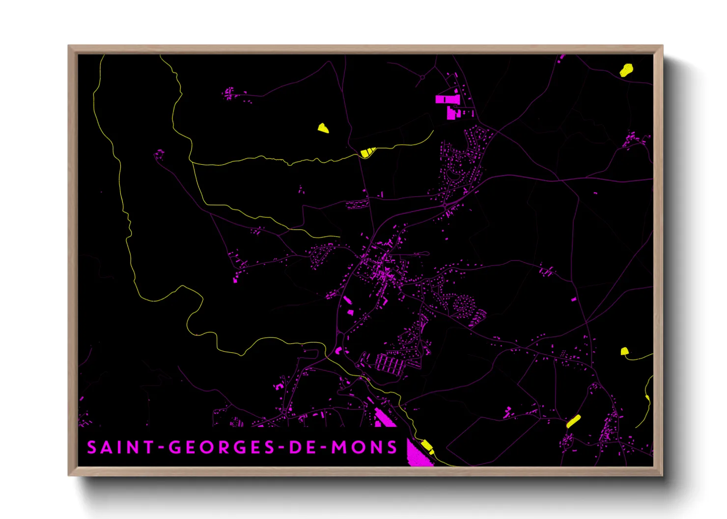 Une affiche de carte sur Saint-Georges-de-Mons