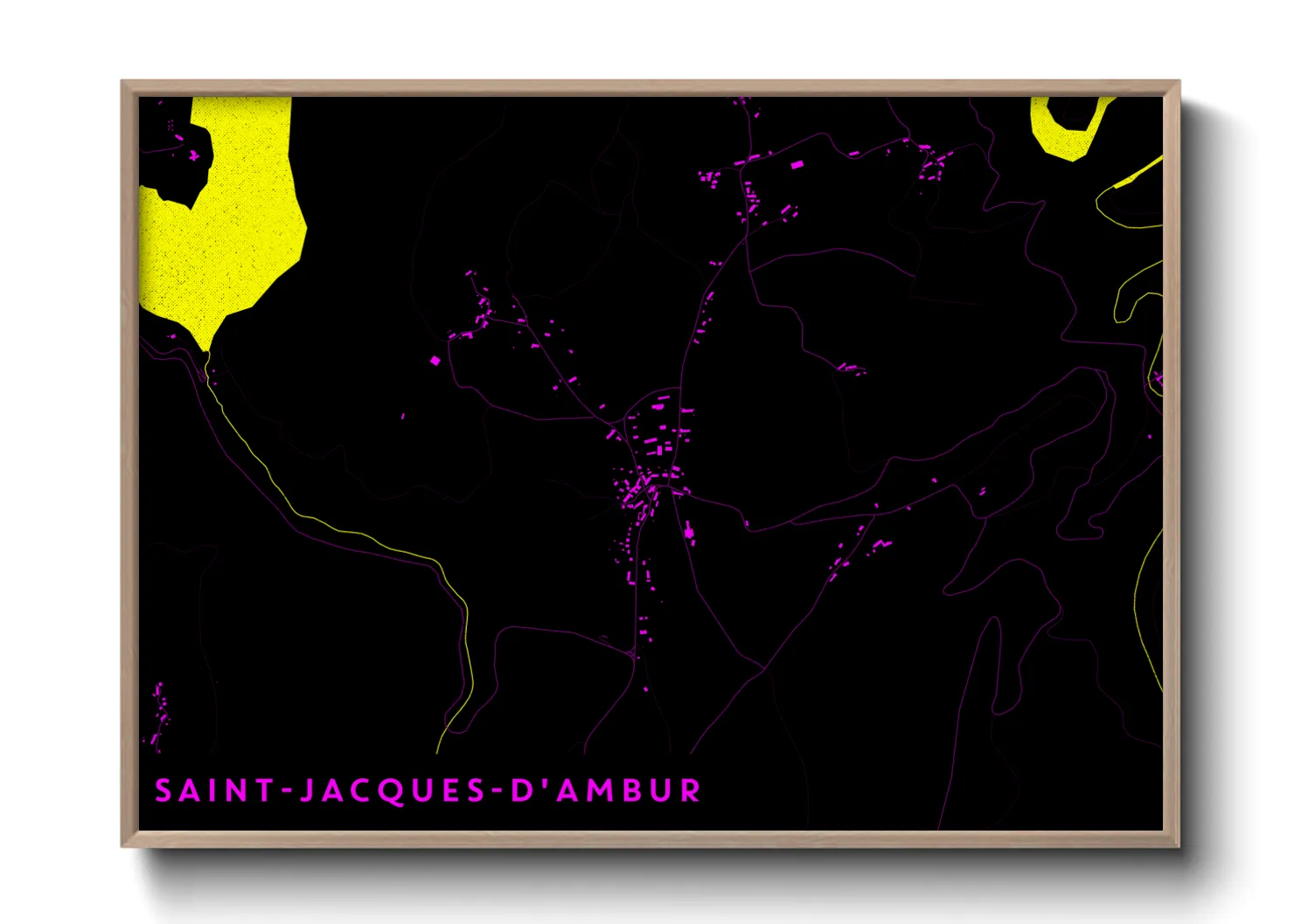 Une affiche de carte sur Saint-Jacques-d'Ambur