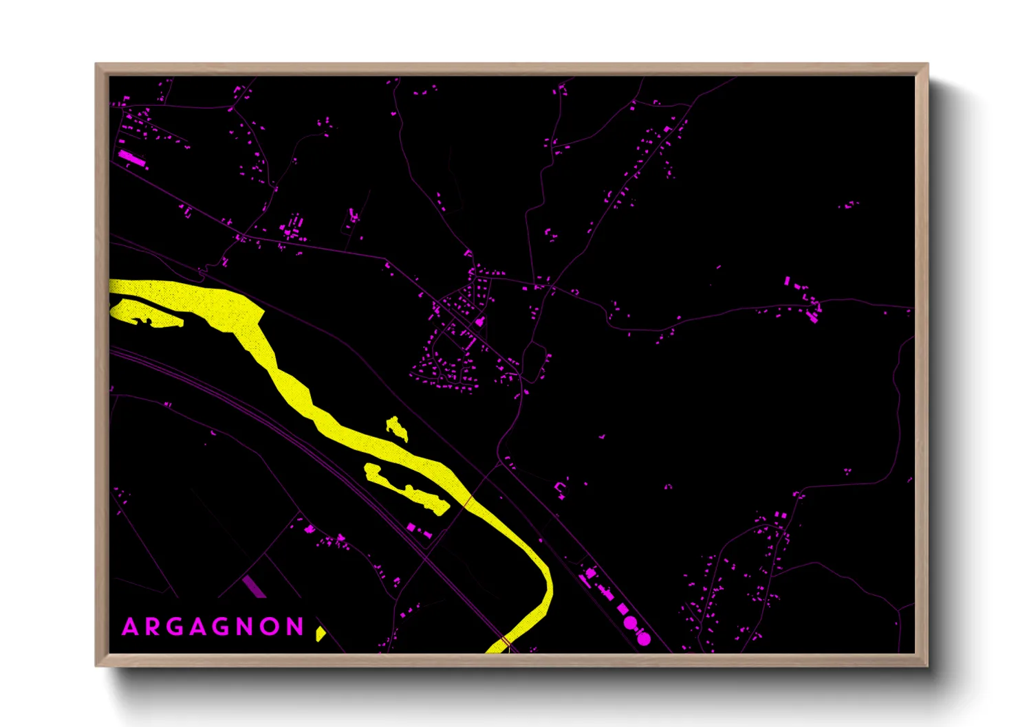 Une affiche de carte sur Argagnon