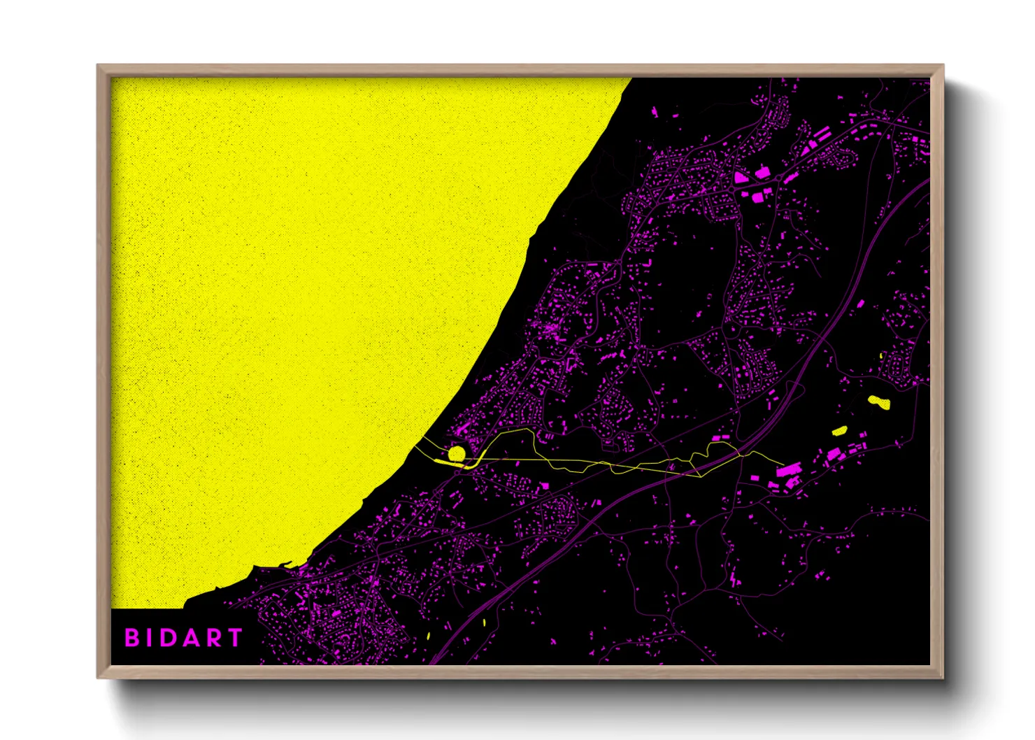 Une affiche de carte sur Bidart