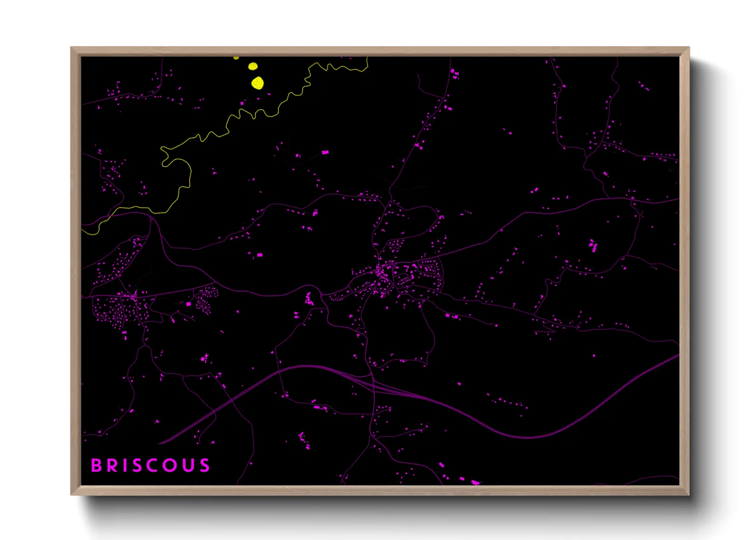 Une affiche de carte sur Briscous