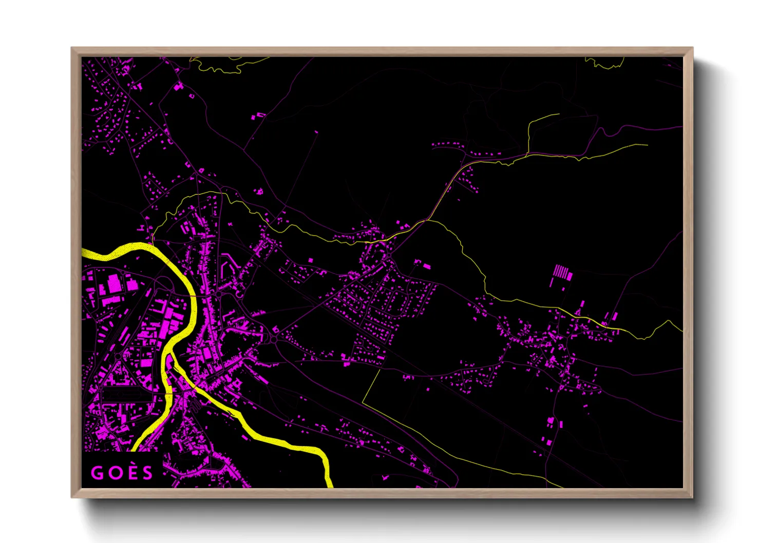 Une affiche de carte sur Goès