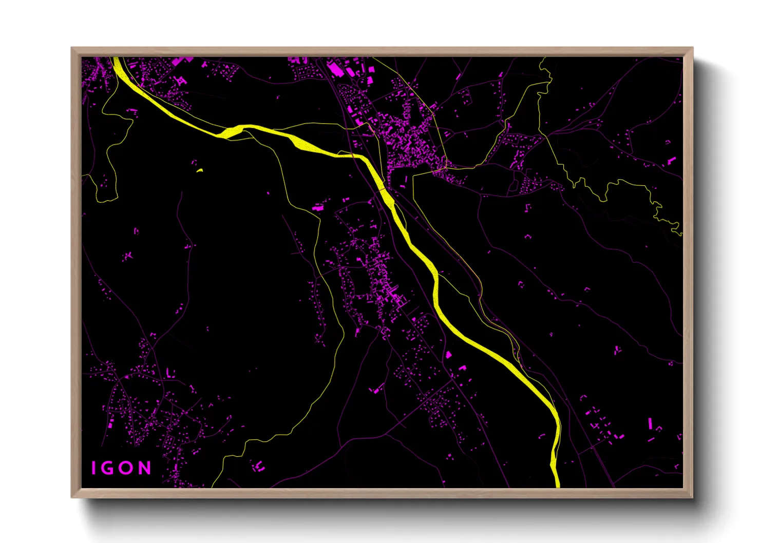 Une affiche de carte sur Igon