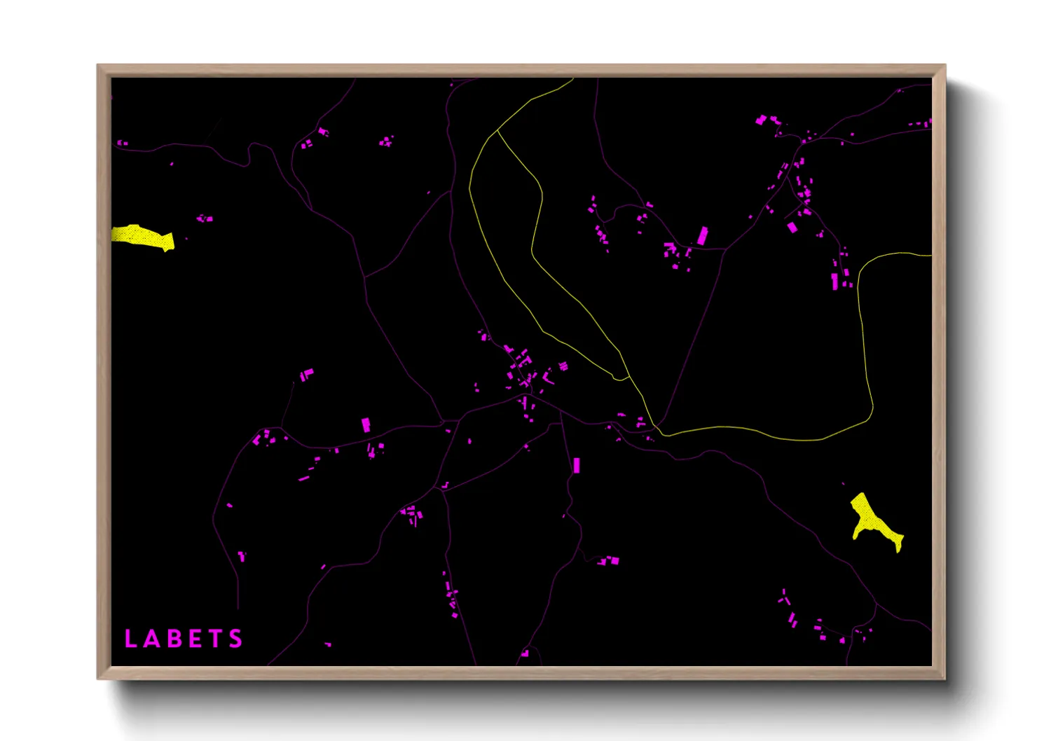 Une affiche de carte sur Labets