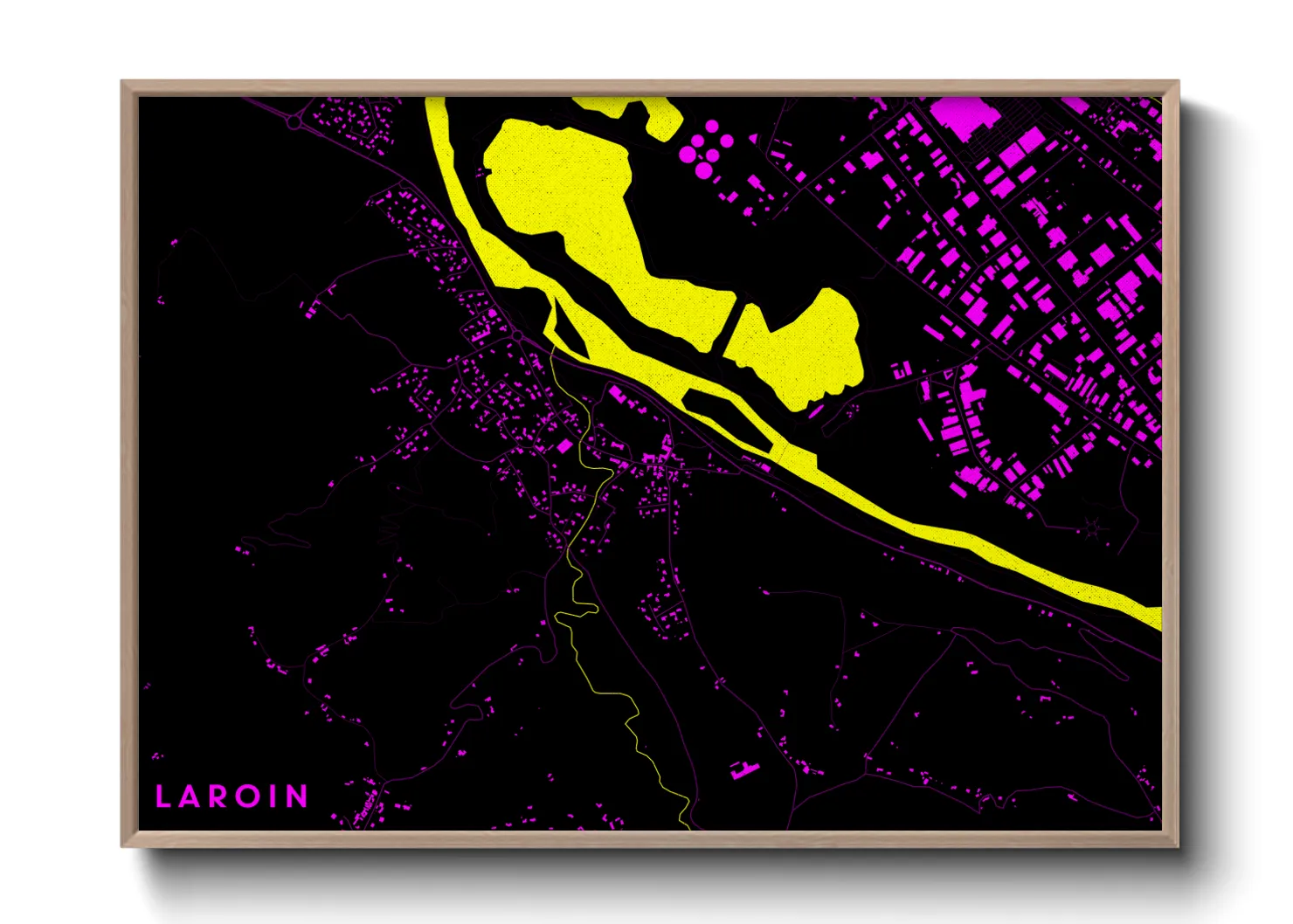 Une affiche de carte sur Laroin