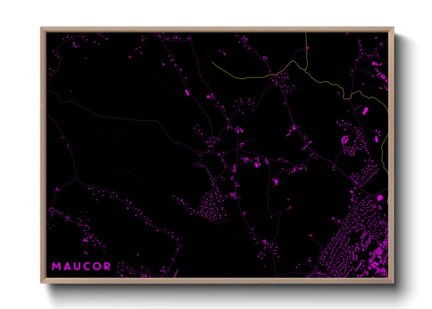 Une affiche de carte sur Maucor