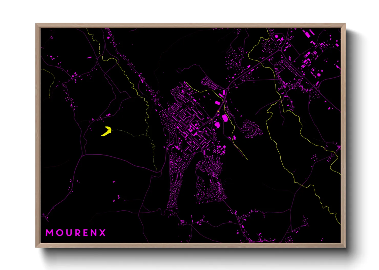 Une affiche de carte sur Mourenx