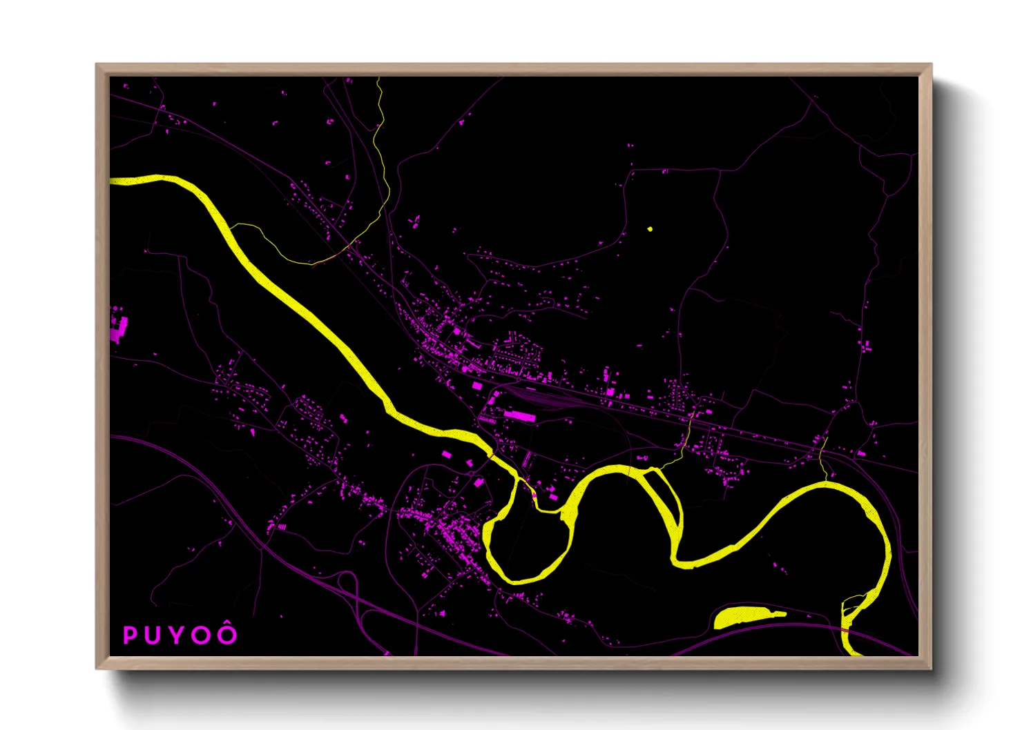 Une affiche de carte sur Puyoô