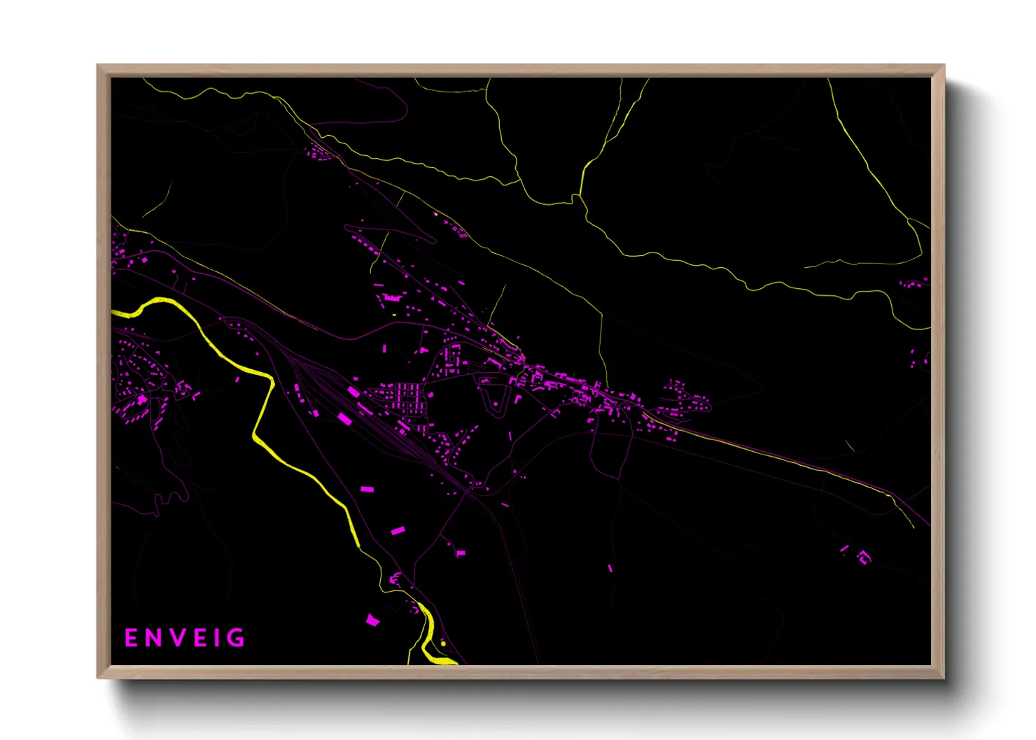 Une affiche de carte sur Enveig